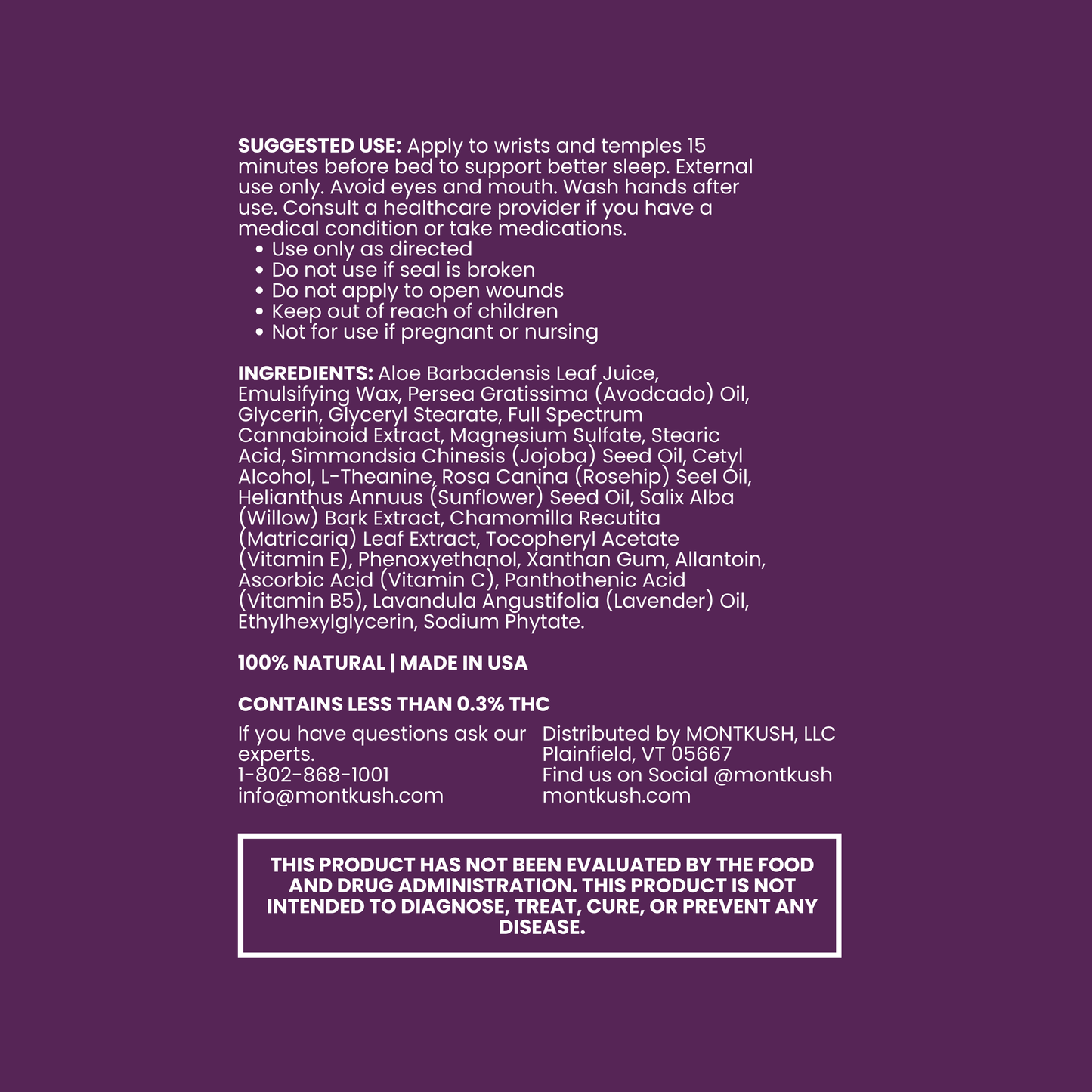 True Sleep CBD Cream - 1000mg