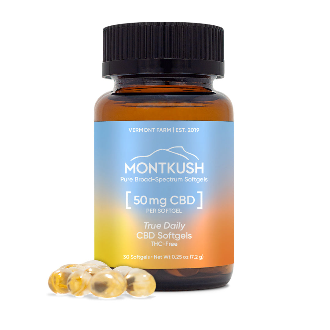 50mg CBD Softgels for Daily Use | Broad-Spectrum THC-Free | MONTKUSH