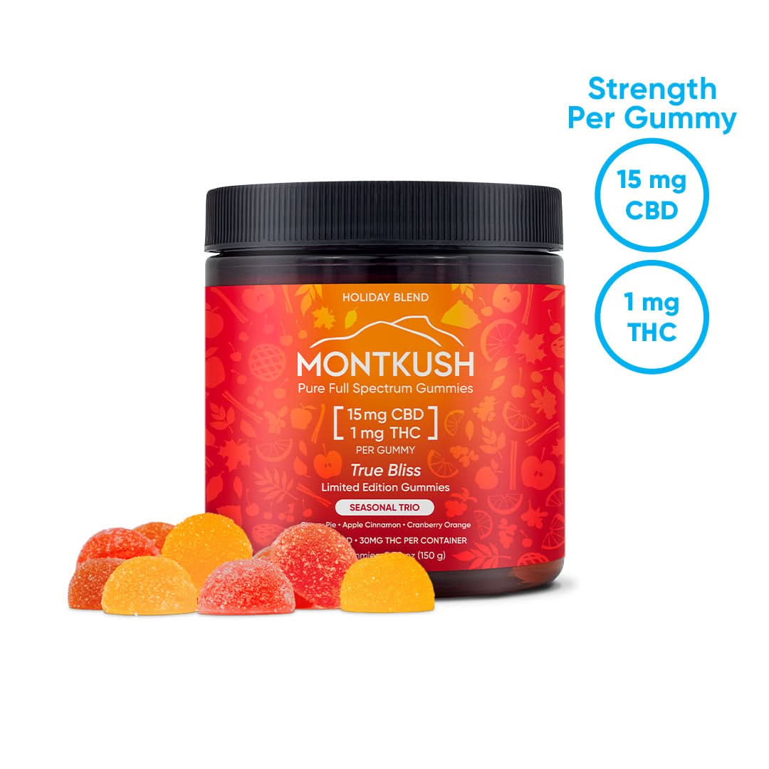True Bliss Full Spectrum CBD + THC Gummies for Relaxing