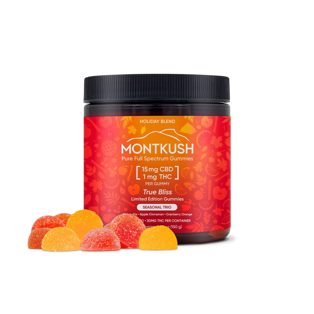 True Bliss Full Spectrum CBD + THC Gummies for Relaxing