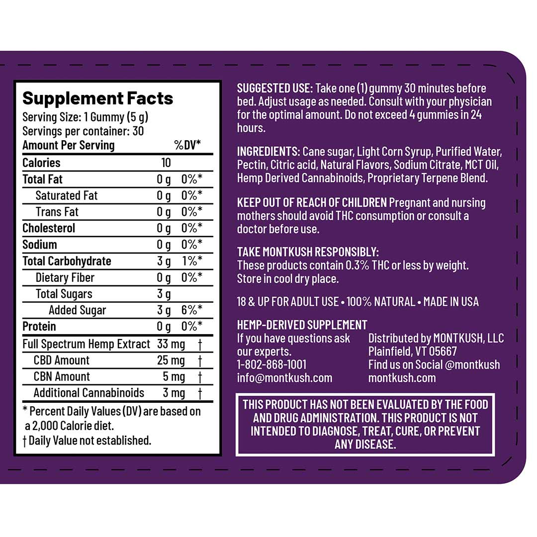 True Sleep Full Spectrum CBN + CBD Sleep Gummies