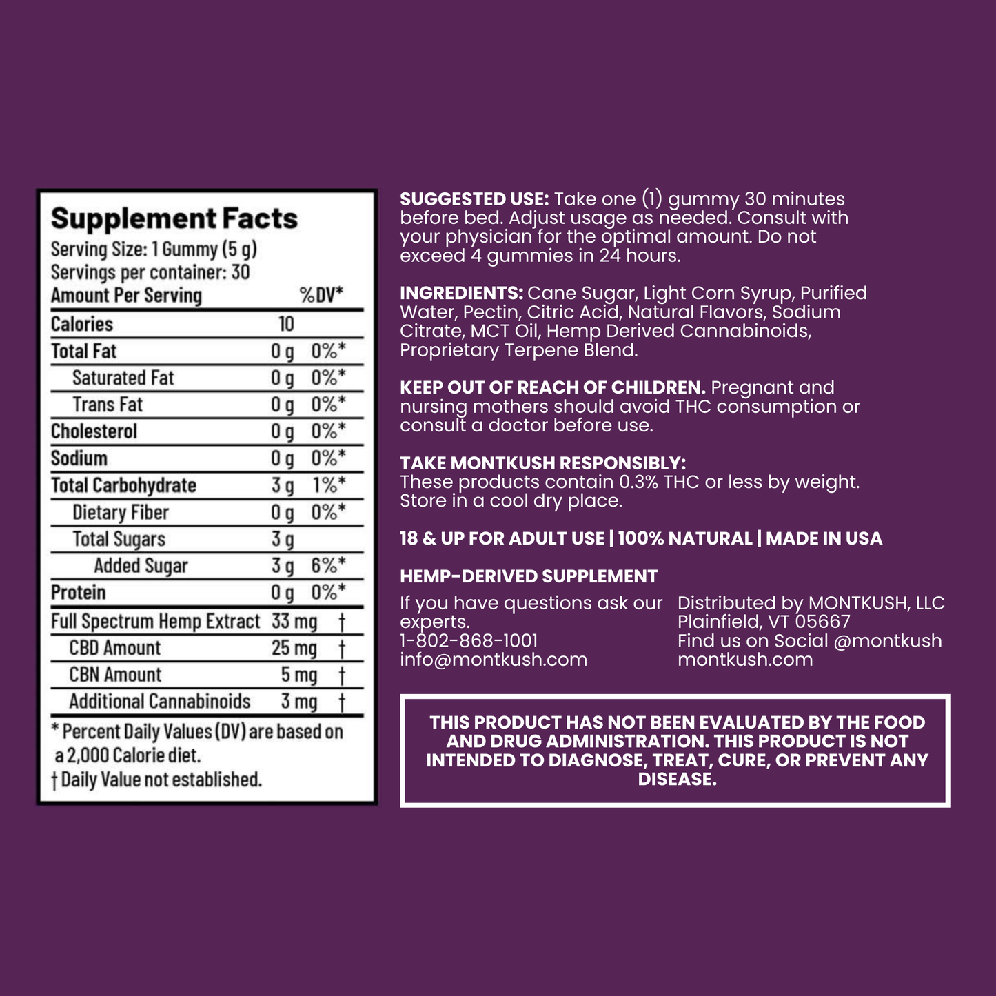 True Sleep Full Spectrum CBN + CBD Sleep Gummies