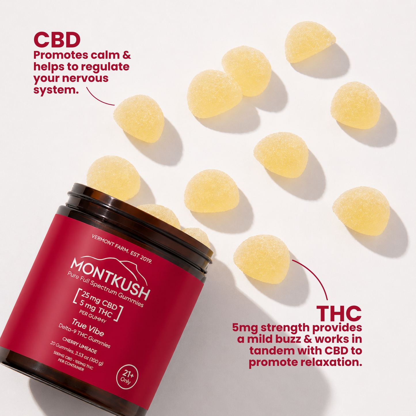True Vibe Delta-9 THC Gummies - Cherry Limeade