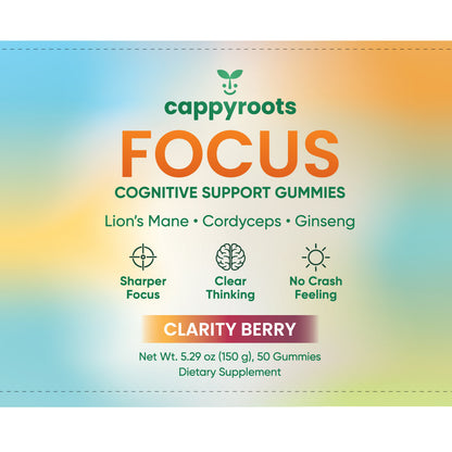 CappyRoots Focus Gummies (Powered by MONTKUSH)