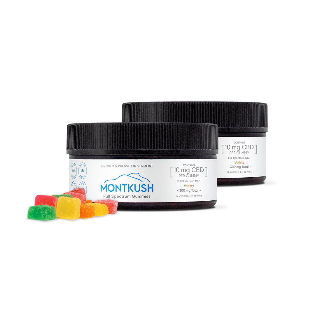 60-count (two 30-count jars) montkush full spectrum cbd gummy variety