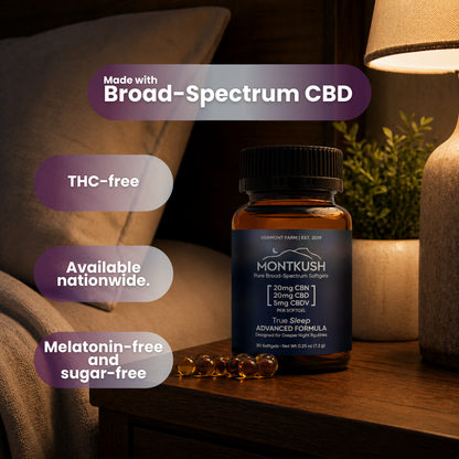 True Sleep Advanced Formula Broad-Spectrum CBN & CBD Softgels
