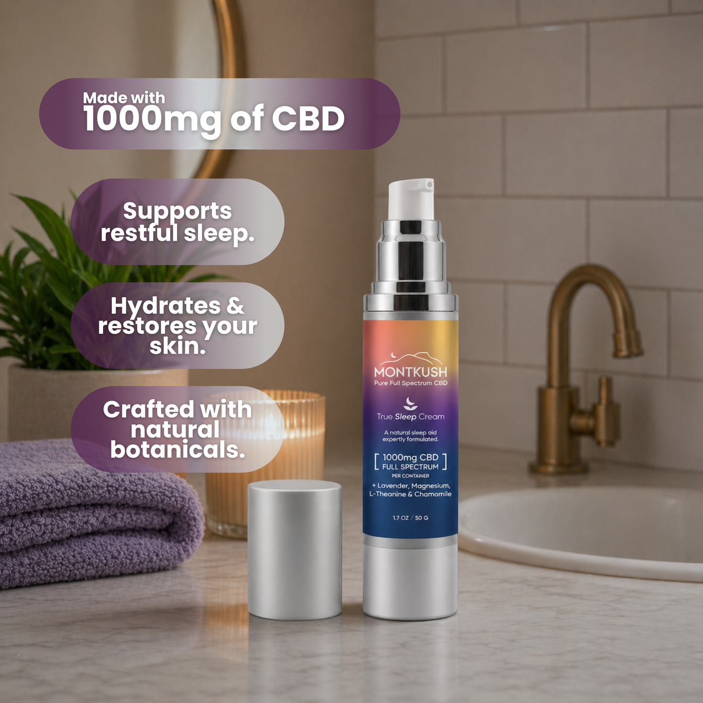 True Sleep CBD Cream - 1000mg