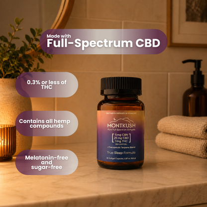 True Sleep Full Spectrum CBN, CBD & THC Softgels