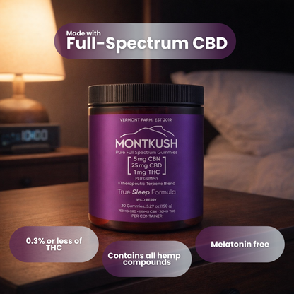 True Sleep Full Spectrum CBN + CBD Sleep Gummies