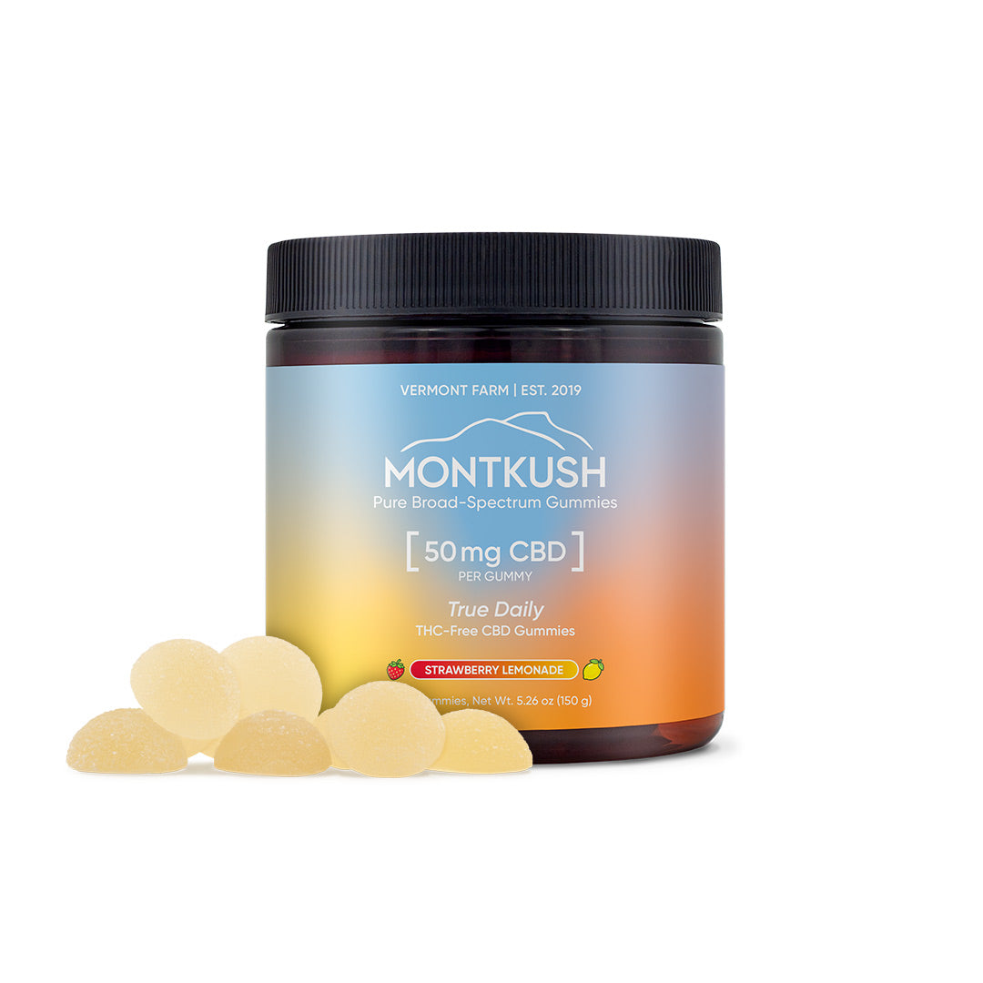 50mg Broad Spectrum Hemp Gummies | Strawberry Lemonade | MONTKUSH