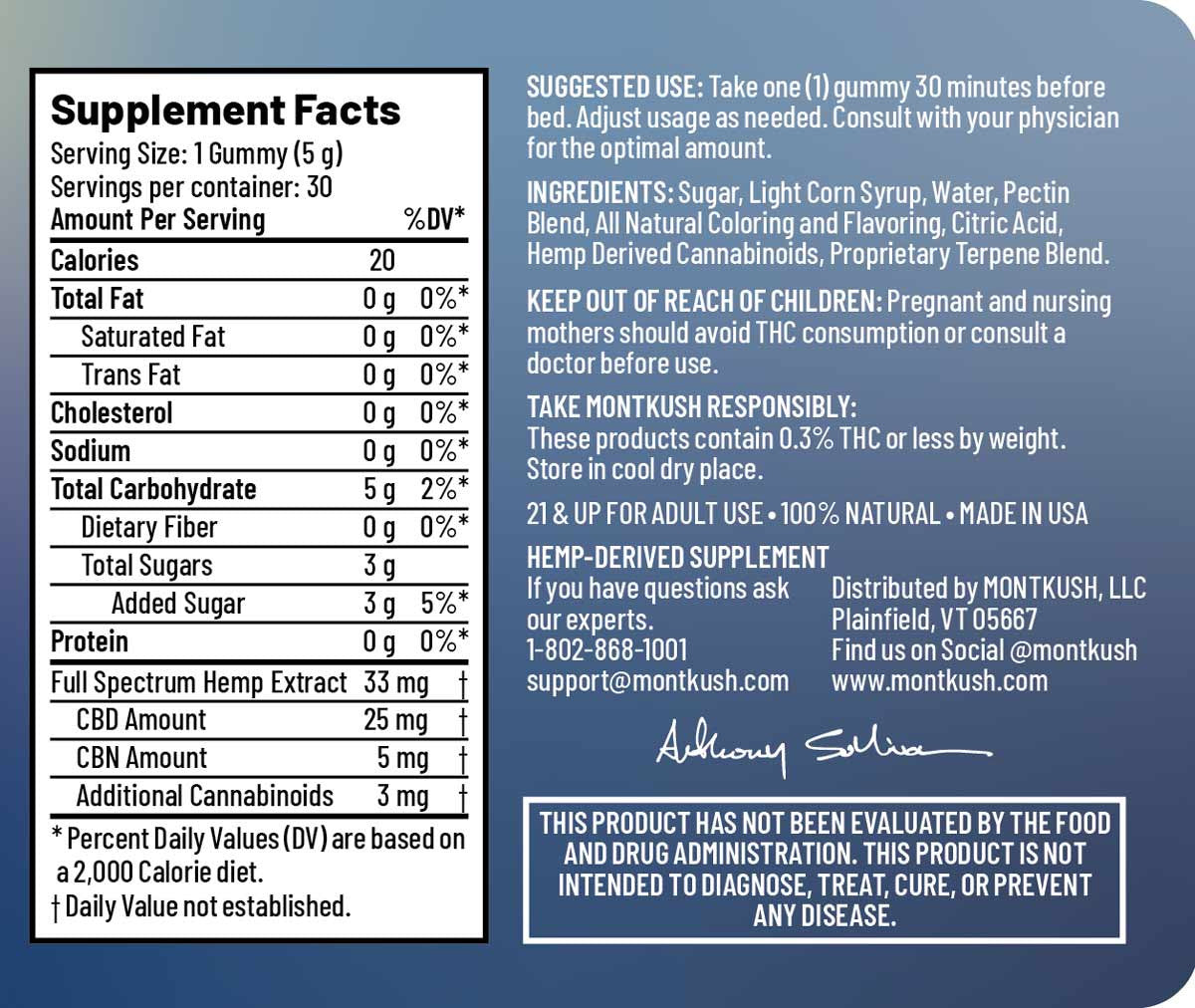 True Sleep Full Spectrum CBN Gummies for Sleep - Wild Berry