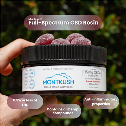 Pure Full Spectrum CBDA Rosin Gummies