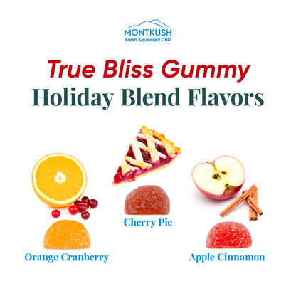 True Bliss Full Spectrum CBD + THC Gummies for Relaxing - Seasonal Trio